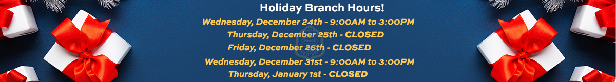 HOLIDAY HOURS 2025